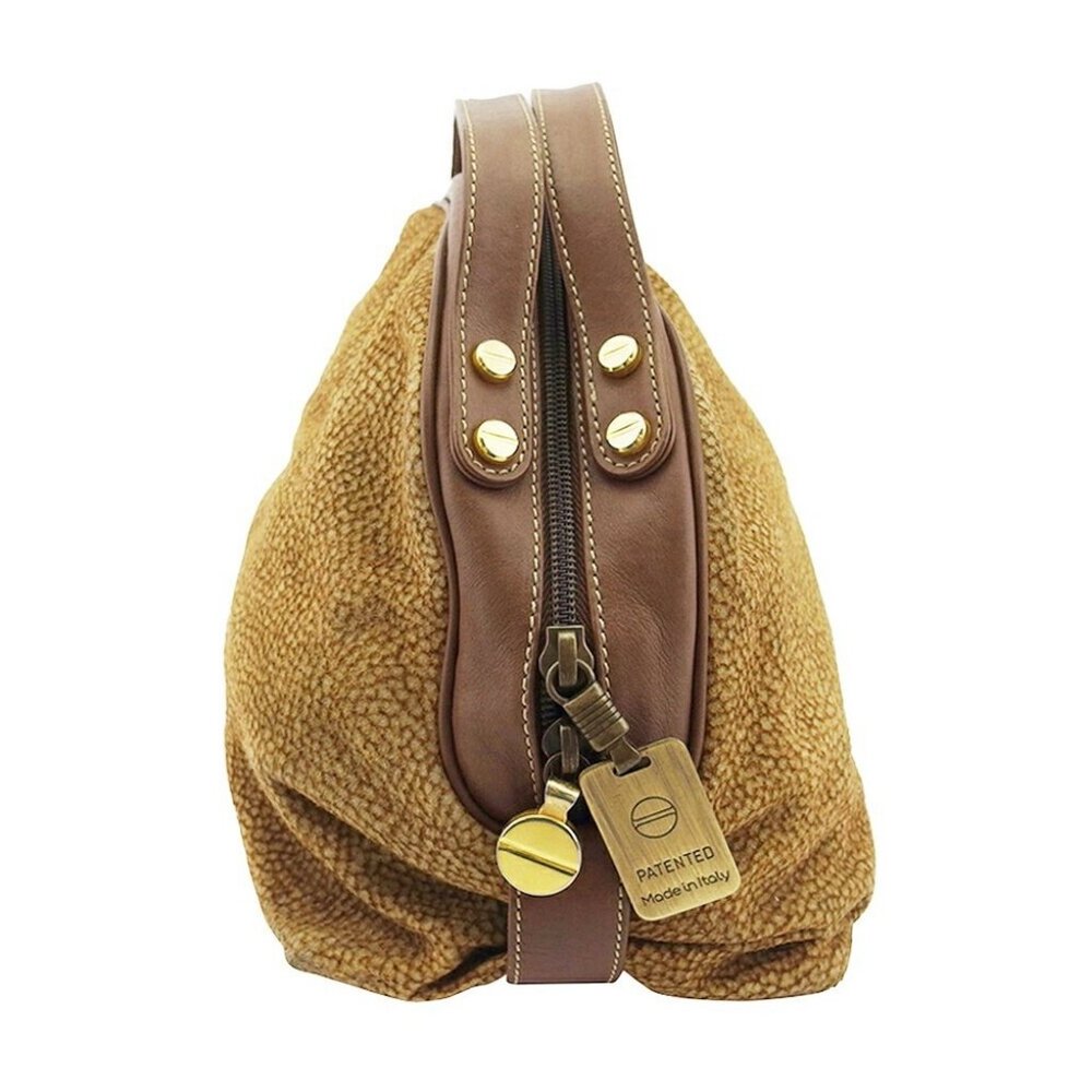 BORBONESE Handbag Beige brown Women 913911 Authentic secondhand